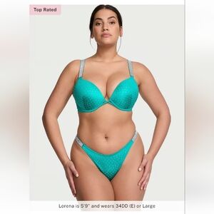 VS Shine Strap Bombshell Push Up Bikini Top & Matching Brazilian Bottoms